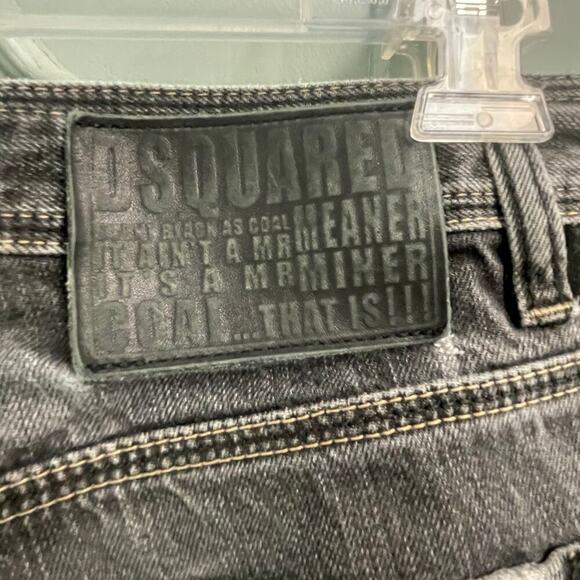 Dsquared2 Gray Coal Miner Selvedge Jeans Size 42 US 6 28 Cuffed Selvege - Picture 7 of 11